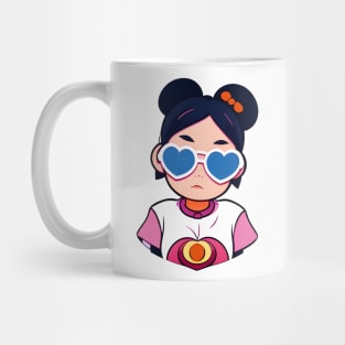 Girl with heart-glasses Mug